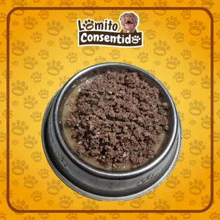 Cazuela Rocky para perros, mezcla de carne de res y bofe molido y cocinado, presentación de 1 libra, alimento natural listo para servir