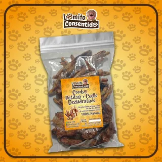 Combo de patitas y cuellos de pollo deshidratados para perros, paquete con 9 patitas y 9 cuellos, snack natural rico en calcio, glucosamina y ácidos grasos que favorecen articulaciones, dientes y pelaje