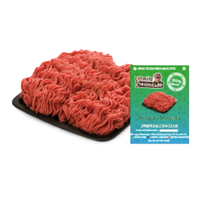 Carne de res molida cruda para perros, paquete de 5 libras, rica en proteínas, hierro y ácidos grasos omega-3 y omega-6