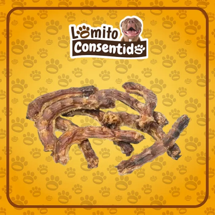 Cuellos de pollo deshidratados para perros, paquete de 6 unidades, snack natural rico en colágeno, glucosamina y condroitina que favorece articulaciones, dientes y pelaje