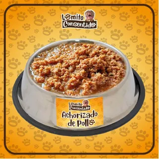 Oferta de 2 paquetes de achorizado para perros, alimento natural rico en proteínas y hierro, presentación de 2 paquetes, promoción con ahorro de C$50 córdobas