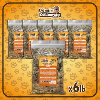Paquete Lomito #8 para perros grandes, incluye 6 libras de cazuela de corazón de pollo y pasta, alimento natural rico en proteínas y energía que fortalece piel, huesos y sistema inmunológico